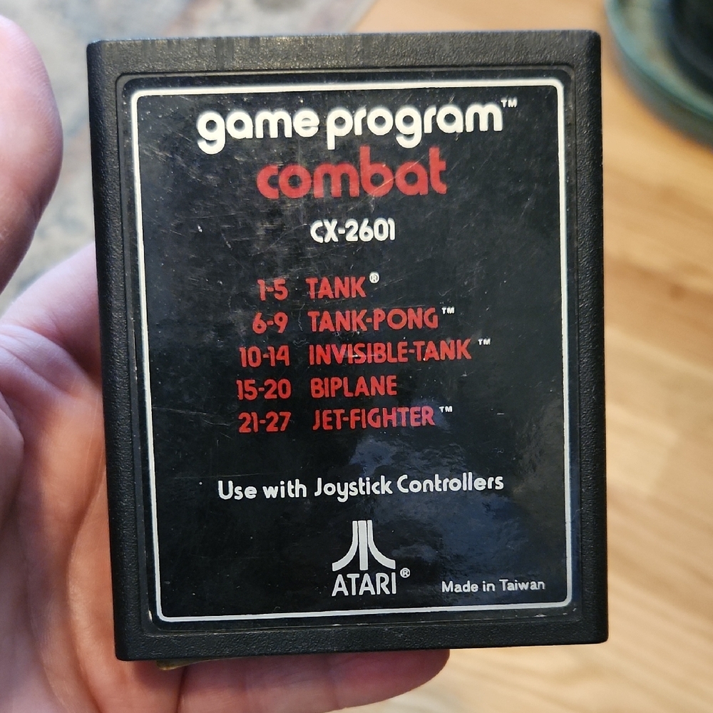 Combat Game Cartridge - ATARI Vintage Video Game As Is